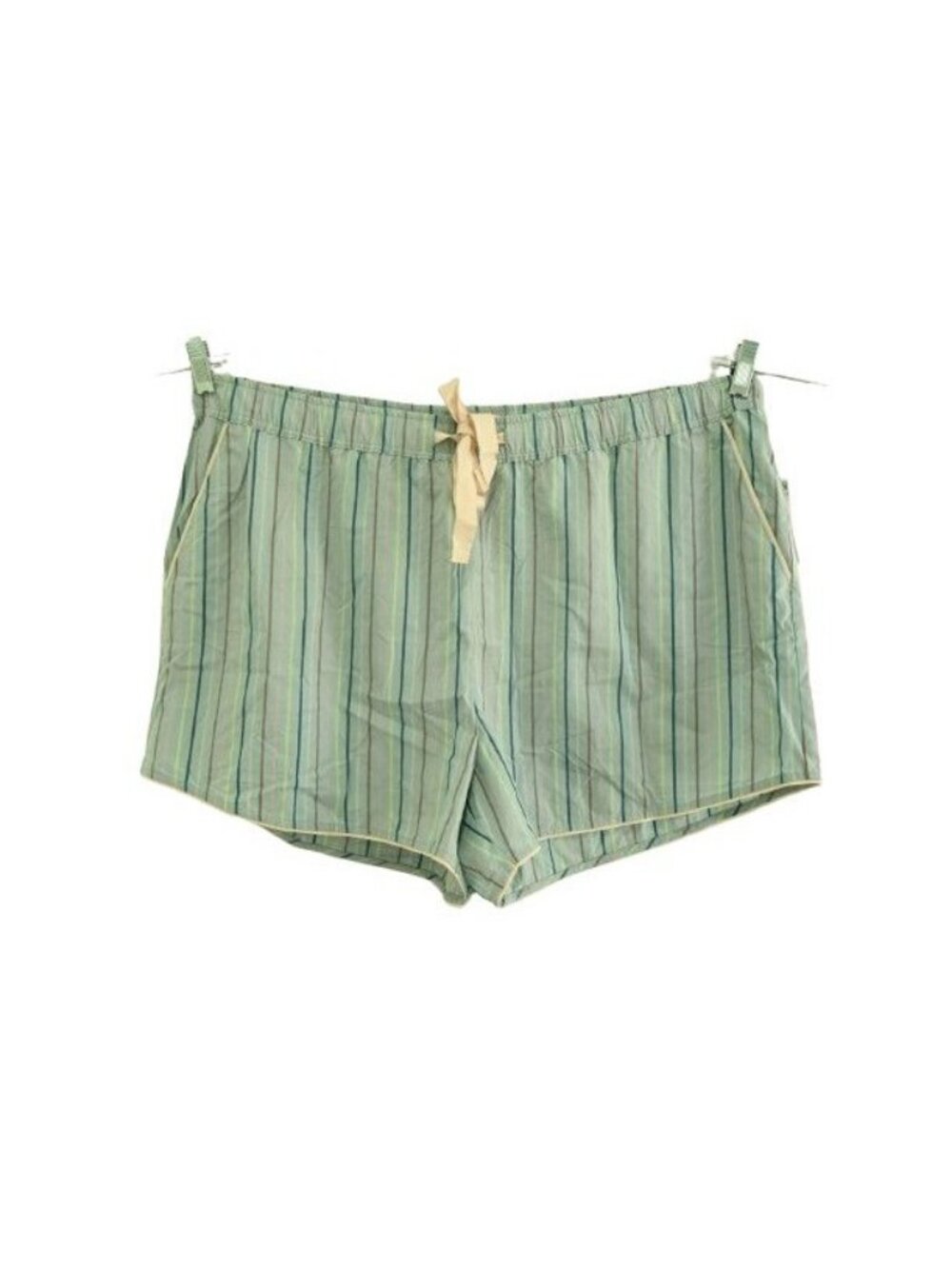 NEW State of Day Thin Vertical Striped Poplin Boxer Sleep Shorts Womens Sz XXL